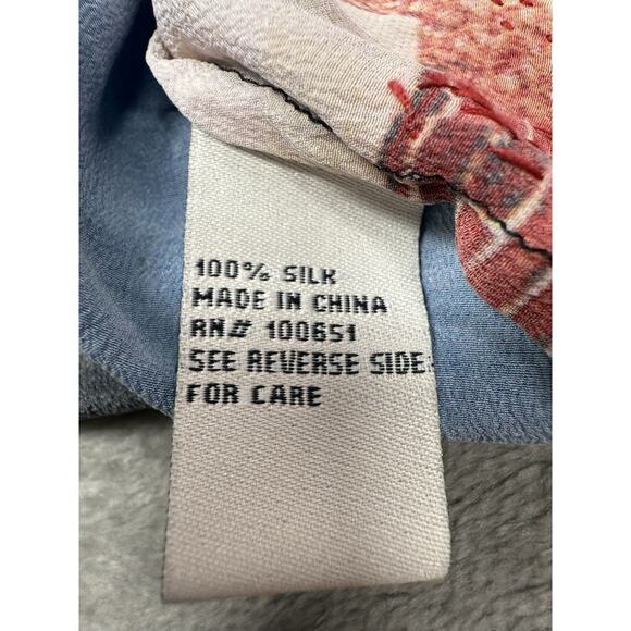 Nicole Taylor Venice Scenic Beaded Silk Shirt Large Gondola Italy Print - Picture 9 of 9